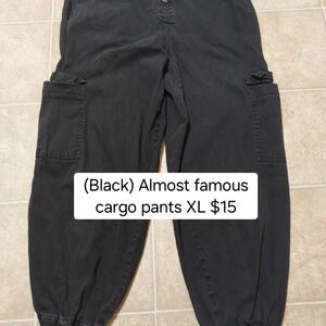 Almost Famous Men's Cargo Pants in Black